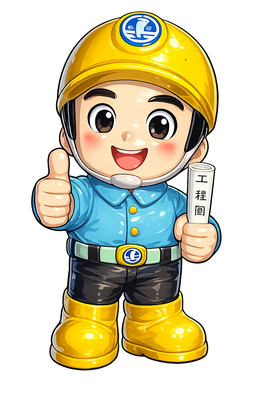傑拓寶寶 — 台拓企業形象人物，比出贊手勢