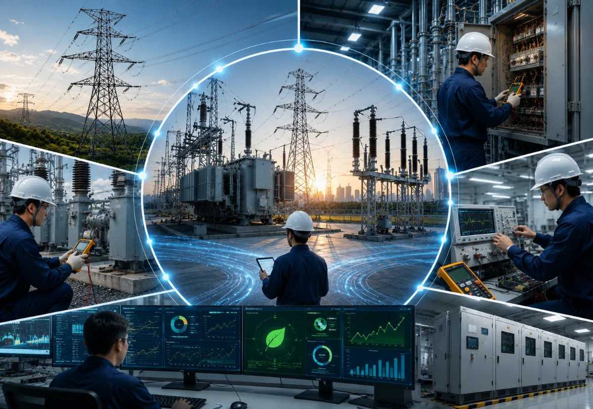 特高壓變電站與機電工程現場寓意圖